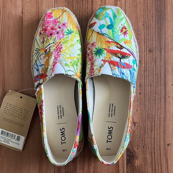 Brand New Toms Sunshine Floral Delight on Rope Size 7 - Picture 5 of 6